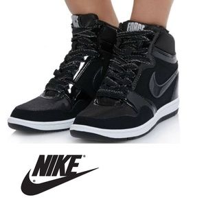 Nike FORCE Sky High Wedge Women’s Black Sneakers